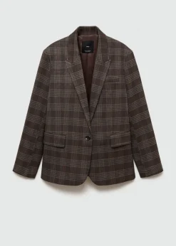 MANGO Kurtki|Marynarki*Marynarka o prostym kroju w kratę