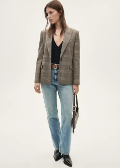 MANGO Marynarki*Marynarka o prostym kroju w kratę