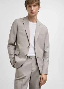 MANGO Marynarki*Marynarka od garnituru slim fit z mieszanki lnu