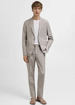 MANGO Marynarki*Marynarka od garnituru slim fit z mieszanki lnu