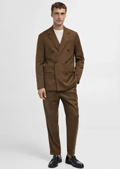 MANGO Marynarki|Marynarki*Marynarka od garnituru slim fit kopertowa z guzikami