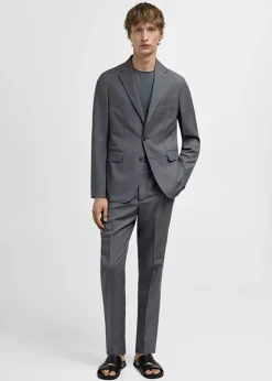 MANGO Marynarki*Marynarka od garnituru slim fit z mieszanki lnu