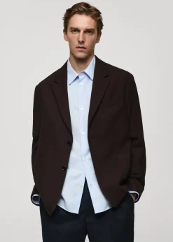 MANGO Marynarki|Marynarki*Marynarka regular fit z wełny z recyklingu