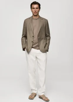 MANGO Marynarki*Marynarka slim fit z lnu 100%