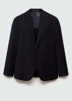MANGO Marynarki|Marynarki*Marynarka slim fit z wełny z kieszeniami