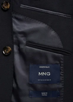 MANGO Marynarki|Marynarki*Marynarka slim fit z wełny z kieszeniami
