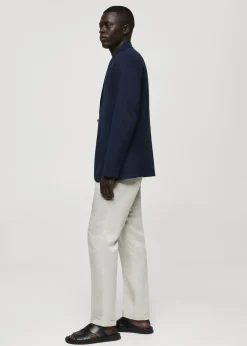 MANGO Marynarki*Marynarka z bawełny i lnu z efektem sprania