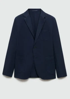 MANGO Marynarki*Marynarka z bawełny i lnu z efektem sprania