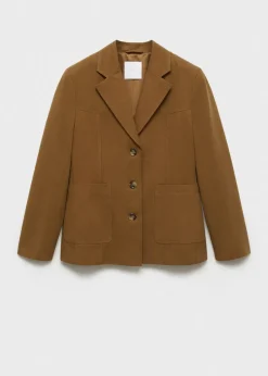 MANGO Kurtki|Marynarki*Marynarka z lyocellu z kieszeniami