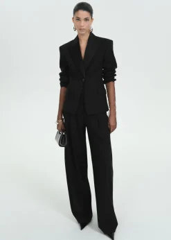 MANGO Marynarki*Marynarka z wełny z satynowymi klapami