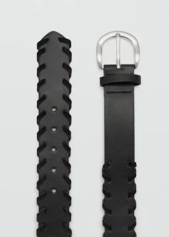 MANGO Paski*Materiałowy pasek z metalową sprzączką