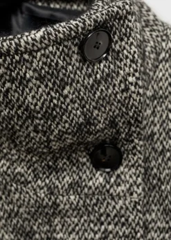 MANGO Płaszcze*Melanżowy płaszcz dwurzędowy