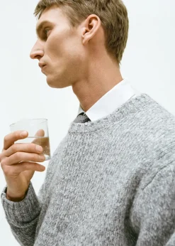 MANGO Kardigany I Swetry*Melanżowy sweter z wełny i bawełny