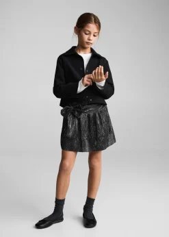 Dzieci MANGO Szorty I Spódnice*Metaliczna spódnica z kokardą