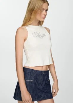 MANGO Spódnice*Minispódniczka dżinsowa ze szwami