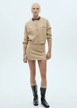 MANGO Spódnice*Minispódniczka z dzianiny