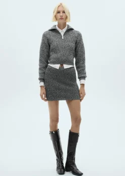 MANGO Spódnice*Minispódniczka z melanżowej dzianiny