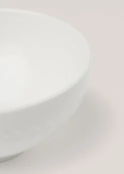 MANGO Zastawa Stołowa|Miski*Miska z kamionki z wypukłym wzorem w jodełkę