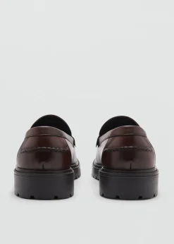 MANGO Skóra|Buty*Mokasyny skórzane z paskiem