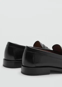 MANGO Skóra|Buty*Mokasyny z ozdobną nakładką ze skóry antic