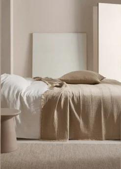 MANGO Narzuty*Narzuta bawełniana z teksturą