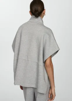 MANGO Kurtki*Narzutka ponczo z kieszeniami z patkami