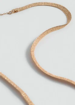 MANGO Biżuteria*Naszyjnik łańcuszek typu wężyk