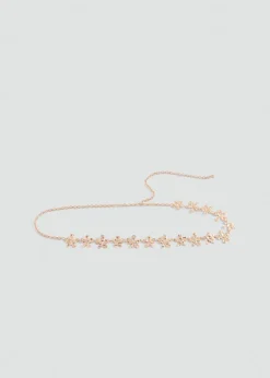 MANGO Biżuteria*Naszyjnik łańcuszek z kwiatem