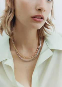 MANGO Biżuteria*Naszyjnik płaski łańcuszek