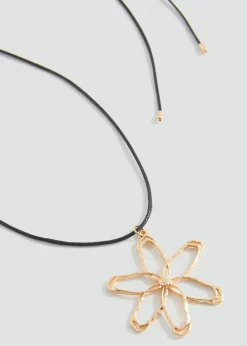 MANGO Biżuteria*Naszyjnik pleciona tasiemka