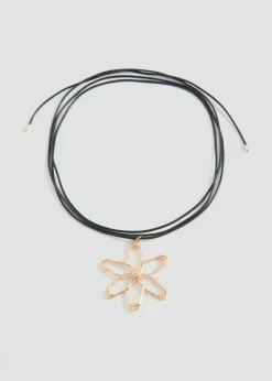 MANGO Biżuteria*Naszyjnik pleciona tasiemka