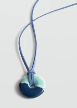 MANGO Biżuteria*Naszyjnik sznurek z wisiorem