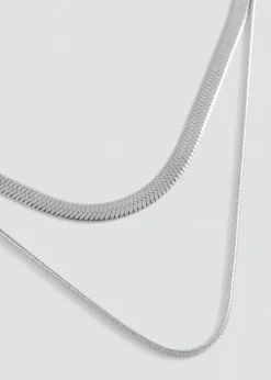 MANGO Biżuteria*Naszyjnik z podwójnego łańcuszka