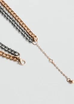 MANGO Biżuteria*Naszyjnik z podwójnego łańcuszka