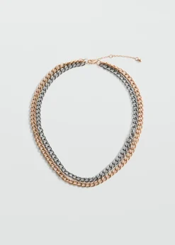 MANGO Biżuteria*Naszyjnik z podwójnego łańcuszka