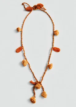 MANGO Biżuteria*Naszyjnik z szydełkowymi koralami