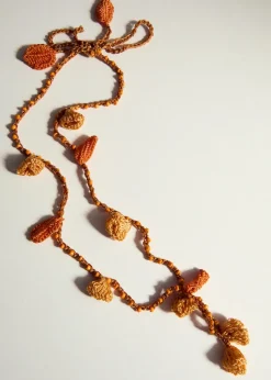 MANGO Biżuteria*Naszyjnik z szydełkowymi koralami