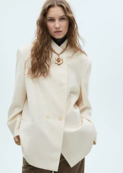 MANGO Biżuteria*Naszyjnik z wisiorem w kształcie kwiatu