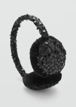 Dzieci MANGO Szaliki I Czapki|Akcesoria*Nauszniki z futerkiem i cekinami