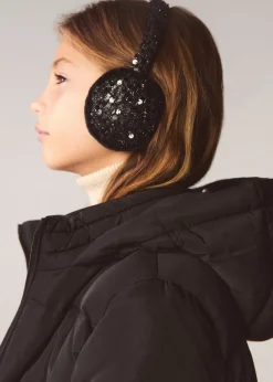 Dzieci MANGO Szaliki I Czapki|Akcesoria*Nauszniki z futerkiem i cekinami