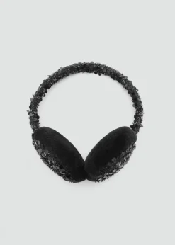 Dzieci MANGO Szaliki I Czapki|Akcesoria*Nauszniki z futerkiem i cekinami