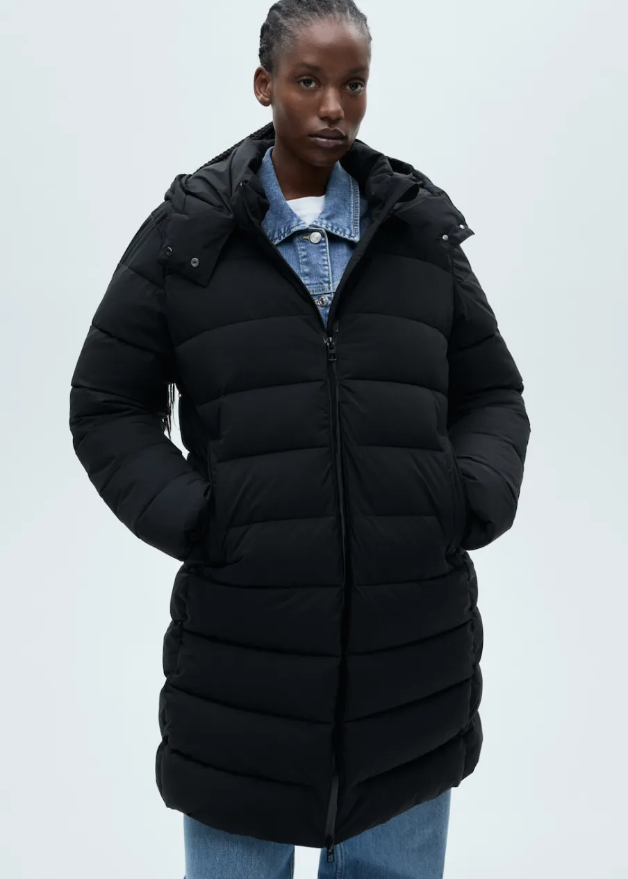 MANGO Płaszcze*Nieprzemakalna kurtka puchowa midi