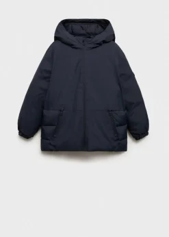Dzieci MANGO Płaszcze I Kurtki*Nieprzemakalna pikowana kurtka z kapturem