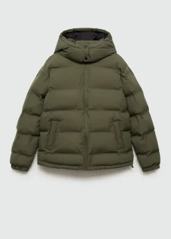 MANGO Płaszcze I Kurtki*Nieprzemakalna pikowana kurtka z kapturem