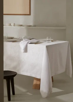 MANGO Obrusy*Obrus bawełniany z żakardowym wzorem w kwiaty 170 x 170 cm