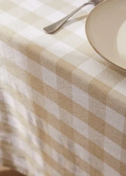 MANGO Obrusy*Obrus z bawełny i lnu w kratkę vichy 170 x 250 cm