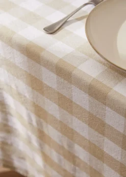 MANGO Obrusy*Obrus z bawełny i lnu w kratkę vichy 150 x 150 cm