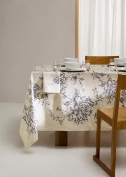 MANGO Obrusy*Obrus z bawełny z kwiatowym motywem 150 x 150 cm