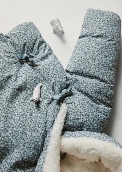 Dzieci MANGO Płaszcze|Płaszcze I Kurtki*Ocieplana kurtka z nadrukiem w kwiaty i futerkiem