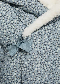 Dzieci MANGO Płaszcze|Płaszcze I Kurtki*Ocieplana kurtka z nadrukiem w kwiaty i futerkiem